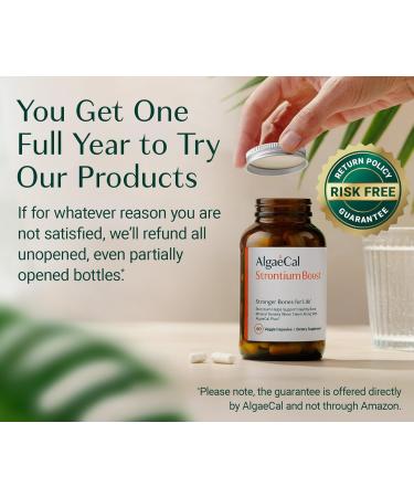 AlgaeCal Strontium Boost: Natural Trace Mineral Supplement for Bone Density - 680mg - Easy to Swallow - Dairy & Gluten-Free - NonGMO - 3 Pack - Buy Online on GoSupps.com