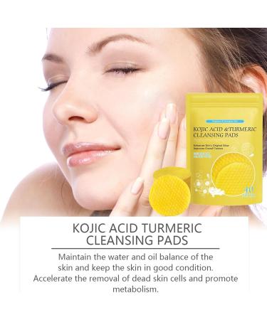 40 Turmeric Cleansing Pads - Natural Ingredients Turmeric Kojic Acidd Pads | Resurfacing Pads for Face | Infused Foaming exfoliatingg Pads for Refreshed and Rejuvenated Complexion - Buy Online on GoSupps.com