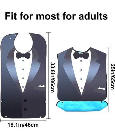 AIEX Adult Bibs - Waterproof Floral Print, Washable and Reusable Clothing Protectors - Buy Online on GoSupps.com