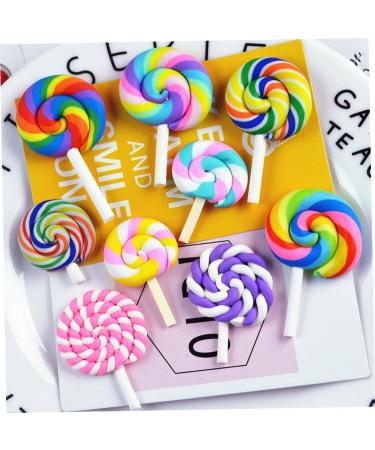 TEHAUX 36 Pcs Polymer Clay Candy Lollipops Key Fob Nail Accessories Swirl Lollipop Charms Resin Decoration Accessories Clay Lollipop DIY Lollipop Phone Case Decor Bracelet Soft Heart mediumx3pcs As Shownx3pcs - Buy Online on GoSupps.com