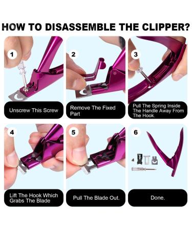 Elegant Violet Red Premium Adjustable Stainless Steel Nail Tip Clipper Cutter for Manicure & Pedicure - Buy Online on GoSupps.com
