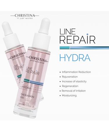 Christina Line Repair Hydra Theraskin +HA Face Serum - 30ml Anti-Aging Wrinkle Smoother with Hyaluronic Acid for All Skin Types - Buy Online on GoSupps.com