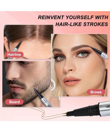 Ceboic Eyebrow Pen Water Resistant 2in1 DualEnd 3D Microblading Eyebrow Pen with 2 Micro Fork Tips Magic Longlasting SmudgeResistant Creates Natural Eyebrows Brown - Buy Online on GoSupps.com