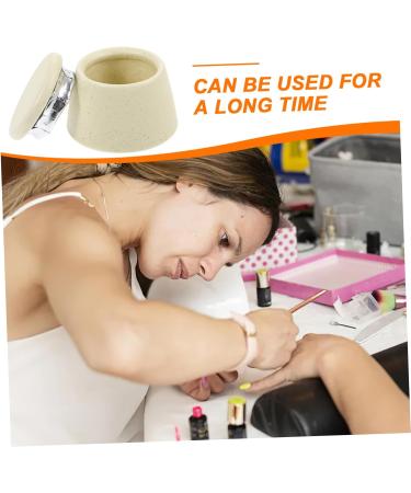 FRCOLOR Japanese Manicure Brush Cup Container for Dappen Dish Porcelain Dappen Dish with Lid Acrylic Nail Dappen Dish Macaron Pen Wash Ceramic Pot Crystal Liquid - Buy Online on GoSupps.com