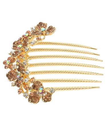 Ipetboom rhinestone bobby pins hair decorative hair combs for women accessories rhinestones hair combs for women accessories wedding hair accessories crafts back of head