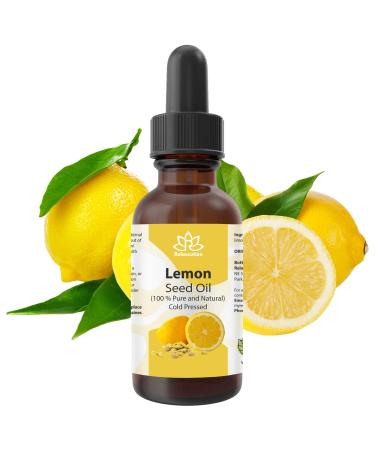 Relaxcation Lemon Seed Oil | Cold Pressed Citrus limon Seed Extract for Face Hair & Skin | 100% Unrefined Vegan Hexane-Free Glow Oil | Amber Glass Travel Size (0.5 oz) 0.5 Fl Oz (Pack of 1)