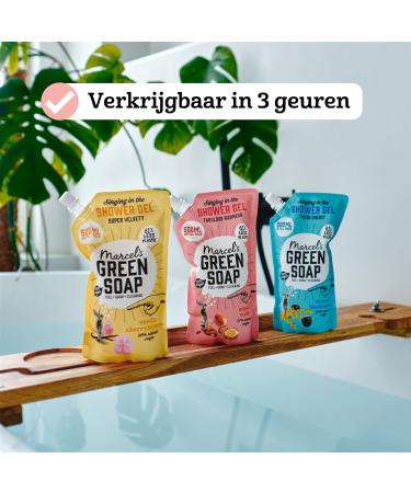 Marcel's Green Soap Marcels Green Soap Refill with Argan & Oudh shower gel Washing lotion 100 environmentally friendly 100 vegan 97 biodegradable 500 ml - Buy Online on GoSupps.com