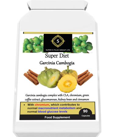 Super Diet Garcinia Cambogia Weight Loss Slimming Fat Burners with Chromium | Herbal Supplement for Metabolism | 90 Capsules - Buy Online on GoSupps.com