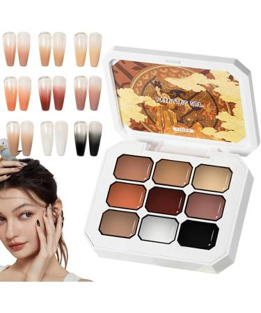 Vernis Gel Solide | Gel de Peinture D grad 9 Couleurs - Manucure R sistante aux D colorations et Accessoires Beaut pour Mariage Salon Rencontres Travail Maison - Buy Online on GoSupps.com