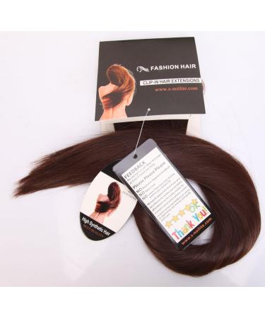 S-noilite 23 Inches (58cm) 3/4 Full Head One Piece 5clips Clip in Hair Extensions Extension Long Straight Hairpiece (Medium Brown) - Buy Online on GoSupps.com