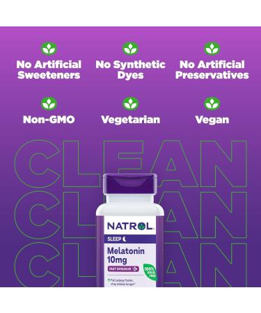 Natrol Melatonin 10mg Fast Dissolve Tablets - Sleep Aid, Citrus Punch, 60 Count - Buy Online on GoSupps.com