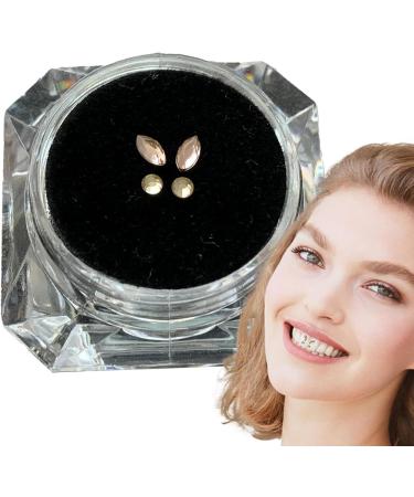 Povanjer 4-Piece Toothstones Set | Light Yellow Crystal Stones for Teeth | Reflective Gemstone Jewelry - Buy Online on GoSupps.com