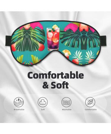 Tropical Cocktails Print Double-Sided Eye Mask | Soft Light Blocker for Better Sleep Quality - International Shipping Available - Buy Online on GoSupps.com