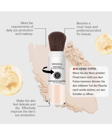 Clawrex Mineral Sun screen Setter SPF 35 sunscreen powder loose powder longlasting oil control mineral sunscreen hair and scalp lighting and breathing nature 1 piece - Buy Online on GoSupps.com