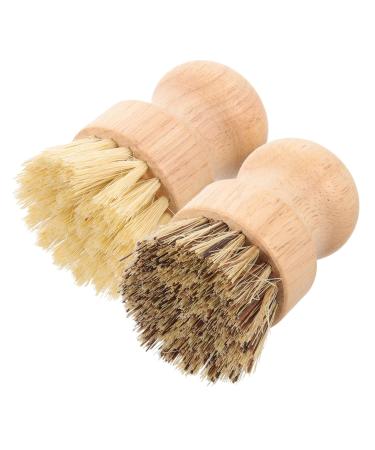 Solustre 6 Stk Rinse Brush Rinsed Bathroom Cleaning Was Top cleaning brush Pot peeling with wooden handle multi -purpose brushes Pfann brushes touch crockery pearl mutter pearl lip gloss 1 piece (1 Pack) as shown x 3 pieces