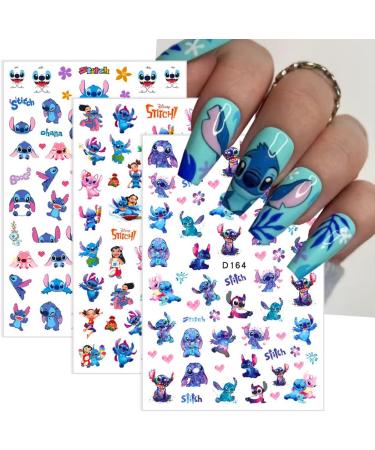 Cute 3D Self-Adhesive Nail Stickers - Kawaii Anime Design for Women and Girls - 6 Sheets - Buy Online on GoSupps.com