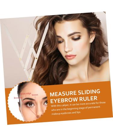 KALLORY 4 Pcs Second Generation Scale Makeup Stencil Makeup Caliper Eyebrow Drawing Tool Tracer Printable 25x5x0.6cmx4pcs Silverx4pcs - Buy Online on GoSupps.com