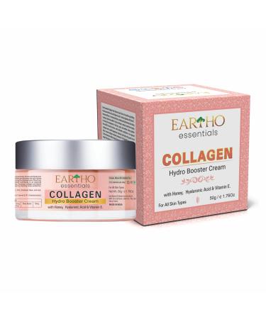 Eartho Essentials Ayurvedic Collagen Hydro Booster Cream with Hyaluronic Acid Honey and Vit-E 50 Grams