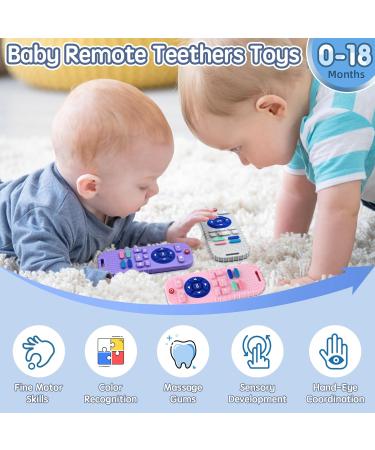 Bite Ring Baby Toys | 3-Piece Silicone Teething Aid for 3-12 Months | BPA-Free | Pain-Relieving Bathing Toys for Young Girls (Gray Pink Purple) - Buy Online on GoSupps.com