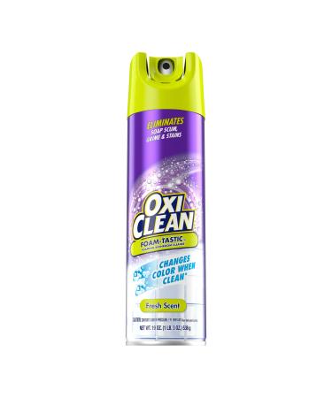 OxiClean Foam-Tastic Foaming Bathroom Cleaner Fresh Scent Spray Can Eliminates Soap Scum Grime and Stains 19 Oz (Pack of 8)