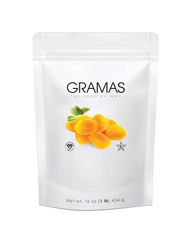 Gramas Jumbo Turkish Apricots - Resealable 1 lb Bag | Vegan, Gluten-Free, Non-GMO, No Added Sugar Healthy Snack - 16 oz (1 lb) - Buy Online on GoSupps.com