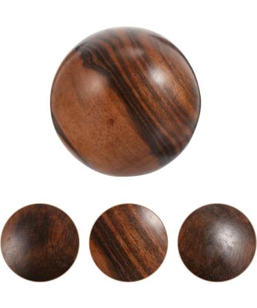 Shop Frcolor 2st Fitness Golfer Massage Balls - Wooden Handheld Therapy Balls for Seniors - Natural Ebony Texture 5.10x5.00cm - Buy Online on GoSupps.com