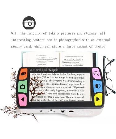 Electronic Reading Aid Digital Magnifier 4.3-inch LED Digital Magnifier with Image Capture and Illumination System Digital magnifiers for Visually impaired - Buy Online on GoSupps.com