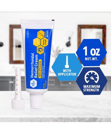 Medpride Maximum Strength Hemorrhoid Cream with Applicator - Paraben-Free Treatment for Fissures, Itching, Swelling & Bleeding - Internal & External Relief - Buy Online on GoSupps.com