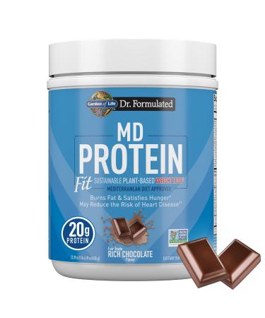 Garden of Life MD Protein Fit Sustainable Plant-Based Weight Loss Rich Chocolate 22.39 oz (635 g)