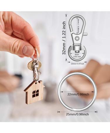 sprookber 100pcs Metal Lobster Claw Clasp with Key Ring  Keychain Rings for Crafts  Key Jewelry DIY Crafts  Lanyard Clips snap Hook  Swivel Clasps Clip (Claw Clasp 50pcs+Key Ring 50pcs) 1.2inch(32mm) - Buy Online on GoSupps.com