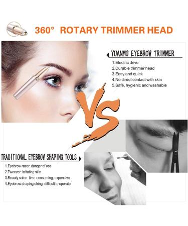 Eyebrow Epilator YuanMu Eyebrow Hair Remover for Women Battery Operated Electric Eyebrow Trimmer and Shaper for Smooth Trimming Eyebrow Razors White - Buy Online on GoSupps.com