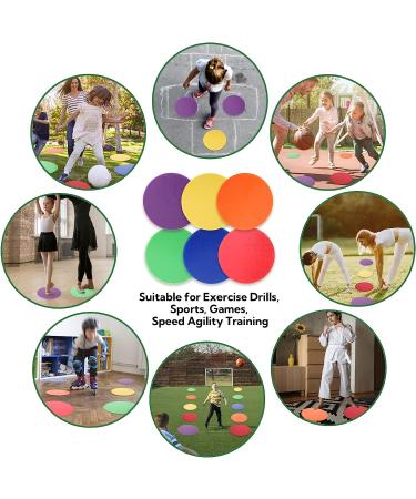 9 Inch Non-Slip Rubber Spot Markers - Set of 30 for Sports, Games, and Speed Agility Training - Buy Online on GoSupps.com