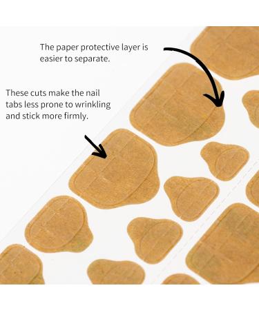 Sun & Beam Double-Sided Nail Glue Pads - Waterproof Eco-Friendly Extra Strong | 25 Sheets (600 Pieces) for Artificial Nails | Self-Adhesive Nail Art Tool - Buy Online on GoSupps.com