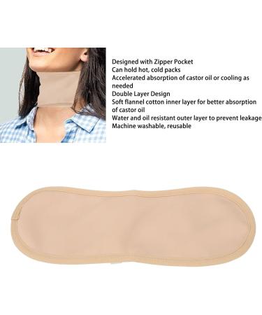 Adjustable Castor Oil Wrap Set - Reusable Thyroid Gland Packaging Washable & Anti-Oil Run - Buy Online on GoSupps.com
