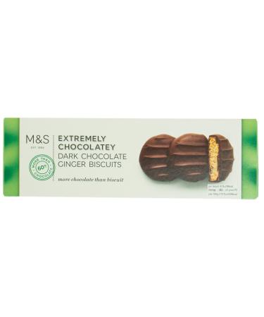 Marks & Spencer Extremely Chocolatey Dark Chocolate Ginger Rounds Biscuits 200g