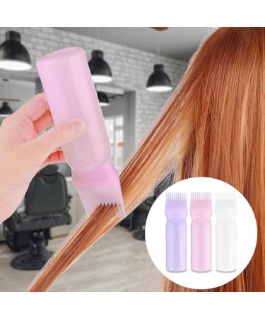 3 Pack Root Comb Applicator Bottle 6 Ounce Hair Oil Applicator Bottle for Hair Dye Applicator Brush with Graduated Scale Hairdressing Coloring Bottle Styling Tool - Buy Online on GoSupps.com