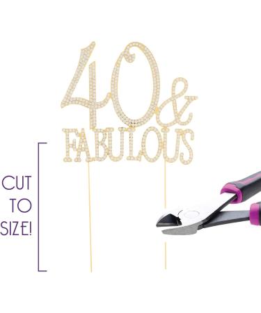 D coration de g teau de 40e anniversaire avec l'inscription en anglais 40&Fabulous (fran ais non garanti) 40 & Fabulous Gold - Buy Online on GoSupps.com