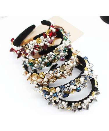 Shop Luxury Baroque Crystal Beaded Headband - Wild Iron Flower Hair Hoops for Dance Parties | Famousgoods - Buy Online on GoSupps.com