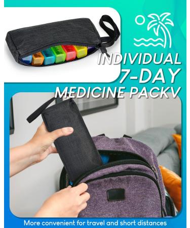 Monthly Pill Organizer & Cutter - 2x Daily Portable Weekly Bag Stickers for Medication Management - Buy Online on GoSupps.com