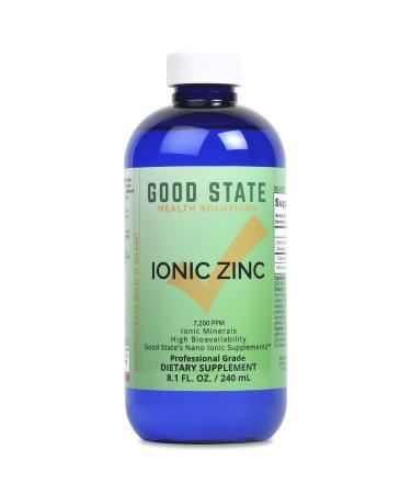 Good State Liquid Ionic Zinc (96 servings at 18 mg elemental plus 2 mg fulvic acid - 8 fl oz)