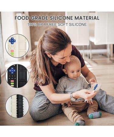 Remote Control Silicone Bathing Toy Set for Babies | Teething Aid & Gum Soothing Toys (2-Pack) - Black & White - Buy Online on GoSupps.com