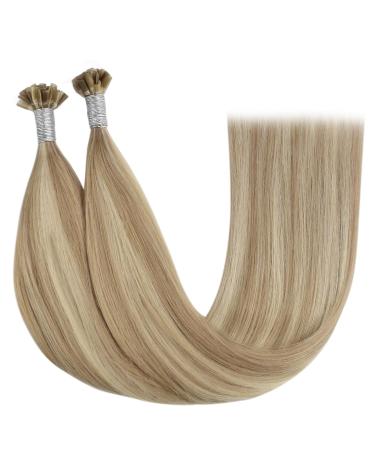 Youngsee Bonding Extensions - Real Hair U-Tip Extensions 40 cm Gold/Blond #16/22 - 50g Remy Hair for Effortless Styling - Buy Online on GoSupps.com