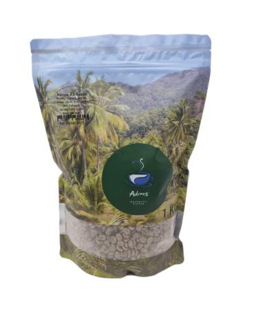 Adems Kenyan AA arabica premium coffee beans green unroasted coffee beans 1 kg (Kenyan Arabica AA)