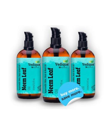 VEDIQUE Neem Leaf Oil 500ml | Ayurvedic Skin Oil for Healing & Detox | All-Natural Multi-Purpose Remedy - Buy Online on GoSupps.com
