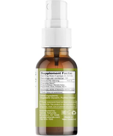 Propolis & Manuka Honey Throat Spray - Natural Sore Throat Relief | 1 Fl Oz - Fast International Shipping - Buy Online on GoSupps.com