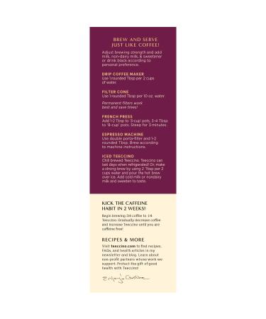 Teeccino Chicory Herbal Coffee Hazelnut Medium Roast 11 oz - Caffeine Free - Buy Online on GoSupps.com