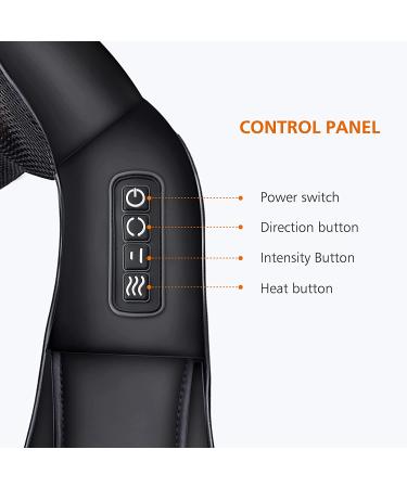 Snailax Shiatsu Neck and Shoulder Massager with Heat - Electric Back Massager for Neck, Back, Shoulder, Foot & Body - Buy Online on GoSupps.com