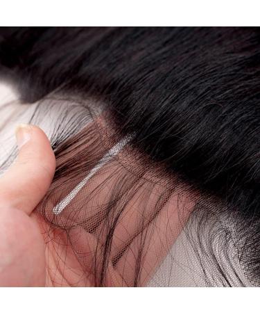 13X4 Frontal Closure Human Hair Closure Straight 13x4 Lace Frontal Closure Brazilian Hair Pre Plucked Swiss Lace Ear to Ear Bleached Knots Natural Color 10 Inch - Buy Online on GoSupps.com