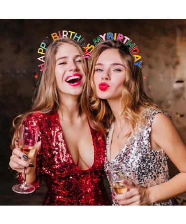 Zuqabio 2 Pack Happy Birthday Crowns for Women and Girls - Colorful Birthday Headbands and Hair Accessories - 'It's My Birthday' Headpiece for Birthday Decorations - Buy Online on GoSupps.com