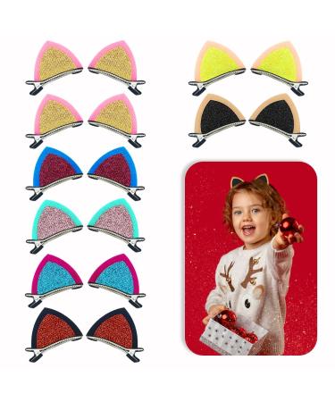Dreamlover Baby Hair Clips for Fine Hair Hair Accessories for Girls Cat Hair Clips for Kids Girls Hair Accessories 16 PCS(8 Pair)